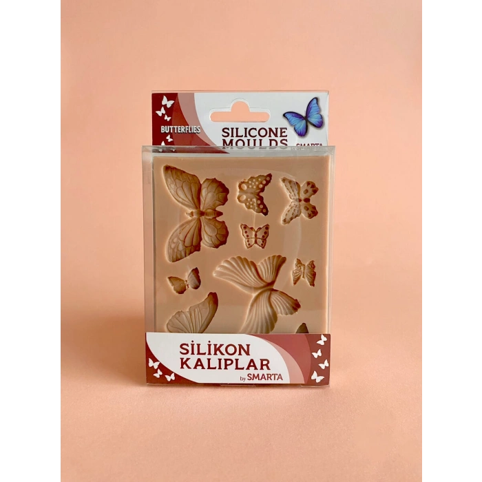 Smarta Silicone Moulds Silikon Epoksi ve Polimer Kil Kalıbı BUTTERFLIES