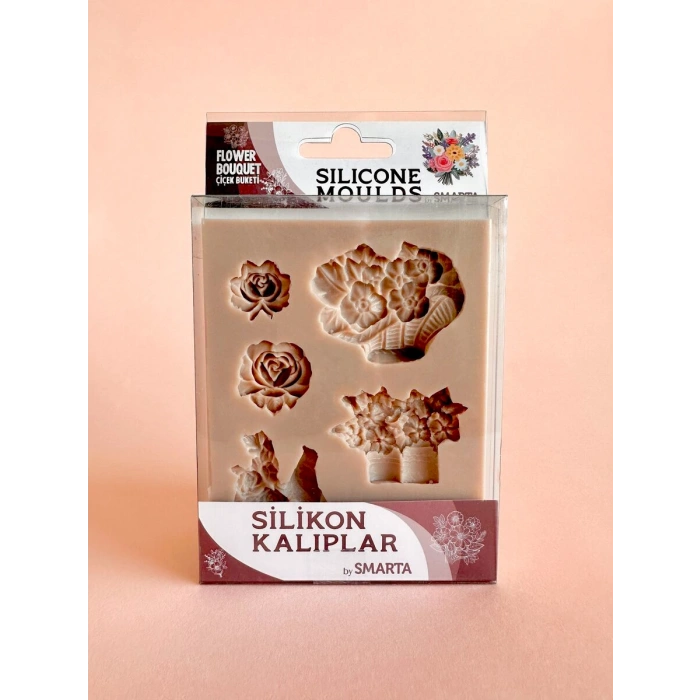 Smarta Silicone Moulds Silikon Epoksi ve Polimer Kil Kalıbı FLOWER BOUQUET