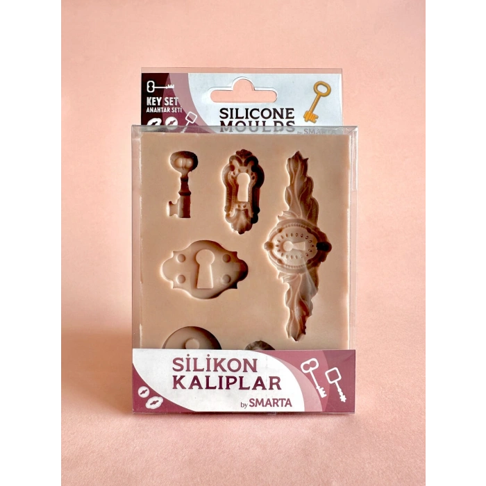 Smarta Silicone Moulds Silikon Epoksi ve Polimer Kil Kalıbı KEY SET