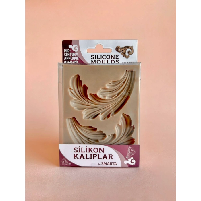 Smarta Silicone Moulds Silikon Epoksi ve Polimer Kil Kalıbı MID-CENTURY APPLIQUE