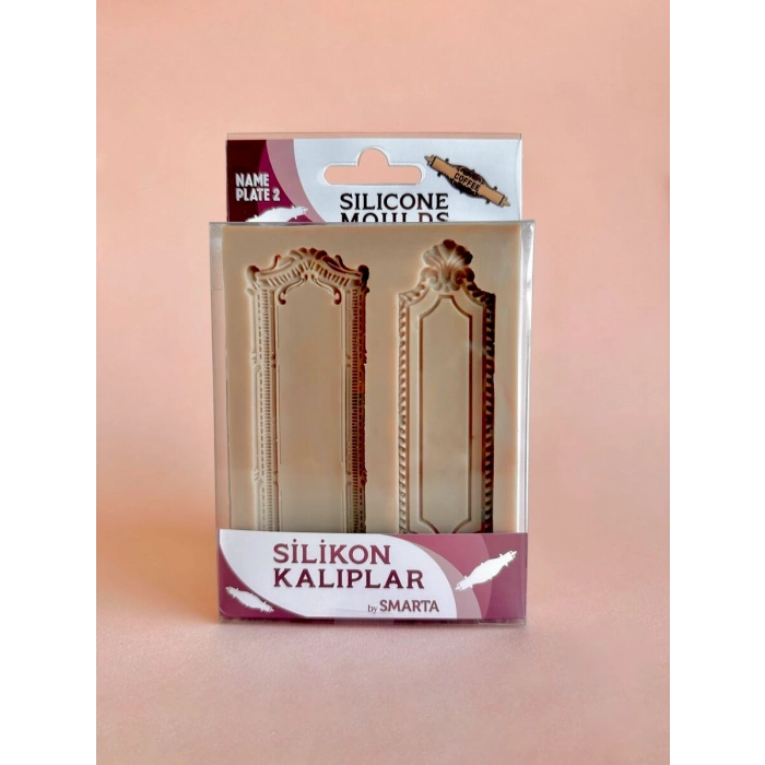 Smarta Silicone Moulds Silikon Epoksi ve Polimer Kil Kalıbı NAME PLATE 2