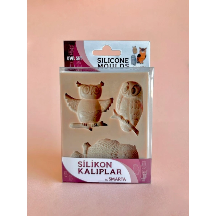 Smarta Silicone Moulds Silikon Epoksi ve Polimer Kil Kalıbı OWL SET