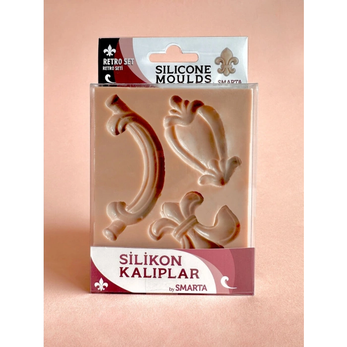 Smarta Silicone Moulds Silikon Epoksi ve Polimer Kil Kalıbı RETRO SET