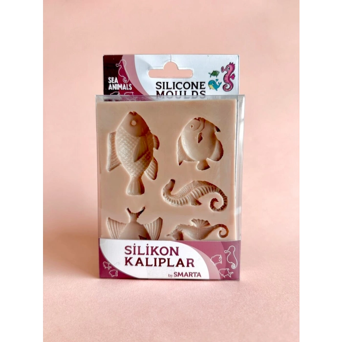 Smarta Silicone Moulds Silikon Epoksi ve Polimer Kil Kalıbı SEA ANIMALS