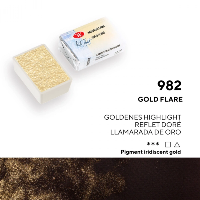 St. Petersburg White Nights Tam Tablet Sulu Boya 982 Gold Flare