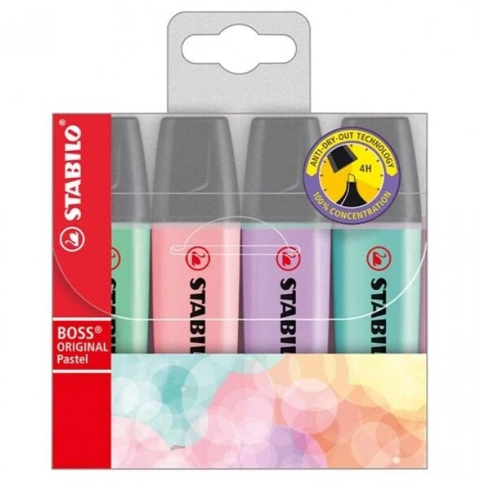 Stabilo Boss Original Fosforlu Kalem Seti Pastel 4Lü (70-4***)