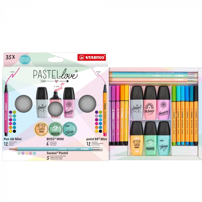 Stabilo Fosforlu Kalem Pastellove Mini Set 35 Li EO77/5-9
