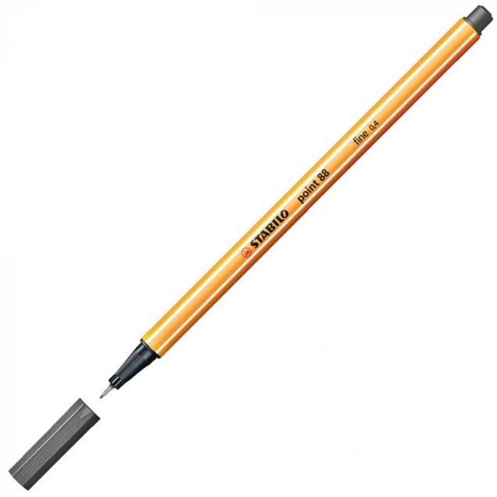 Stabilo Keçe Uçlu İnce Kalem 88 Point 0.4 MM Koyu Gri 88/96