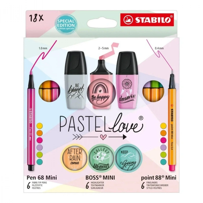 Stabilo Pastellove Mini Set 18li