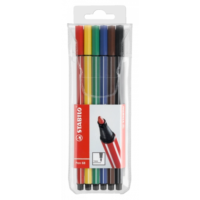 Stabilo Pen 68 6 Renk Askılı Paket