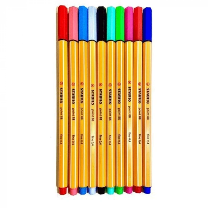 Stabilo Point 88 İnce Uçlu Keçeli Kalem Seti 10 Renk