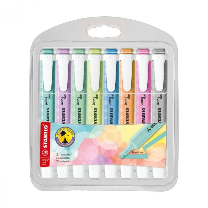Stabilo Swing Cool Fosforlu İşaretleme Kalem Seti 8li Pastel