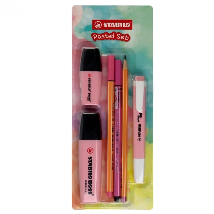 Stabilo Tek Renk Pastel Set 6lı Pembe