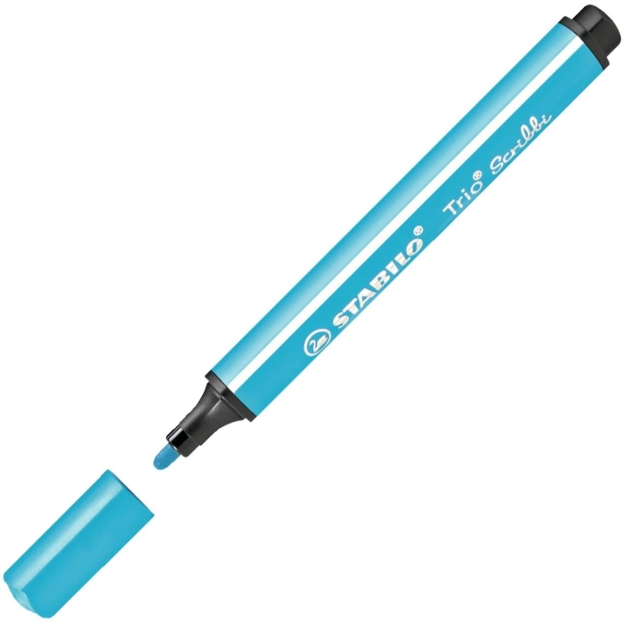 Stabilo Trio Scribbi Yaylı Uçlu Keçeli Kalem Açık Mavi