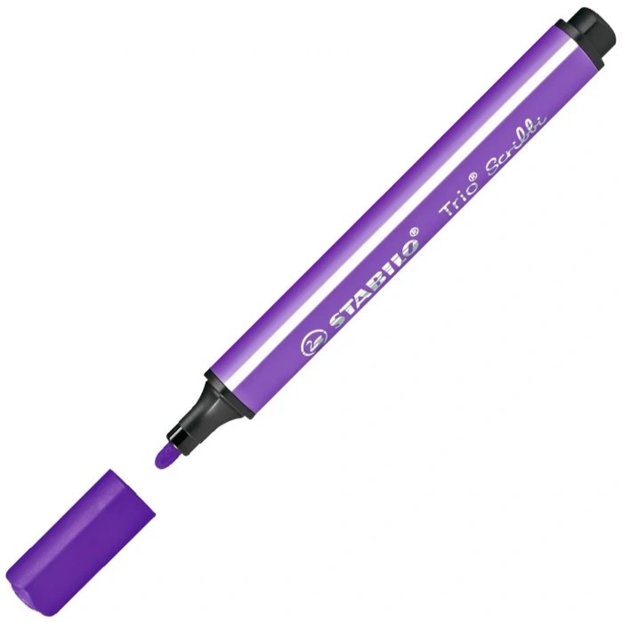 Stabilo Trio Scribbi Yaylı Uçlu Keçeli Kalem Mor