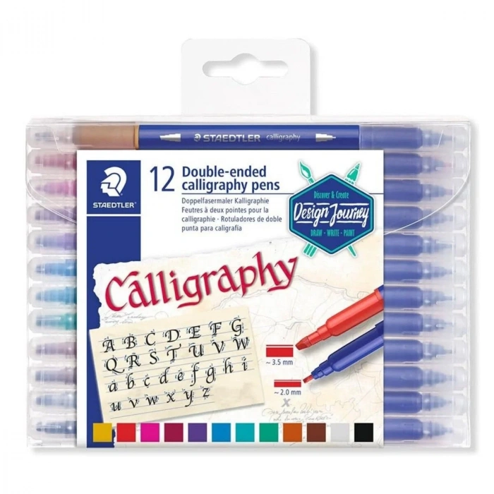 Staedtler Brush Lettering Çift Uçlu Kaligrafi Kalemi 3.5-2.0 TB12 12li