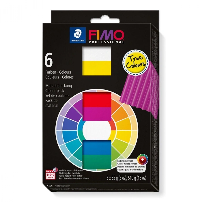 Staedtler Fimo Professional Polimer Kil Seti 6 Renk x 85 gr. True Colours