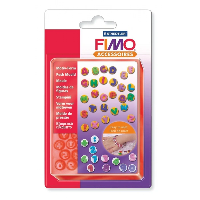 Staedtler Fimo Push Mould Esnek Silikon Polimer Kil Kalıbı HARFLER VE SAYILAR