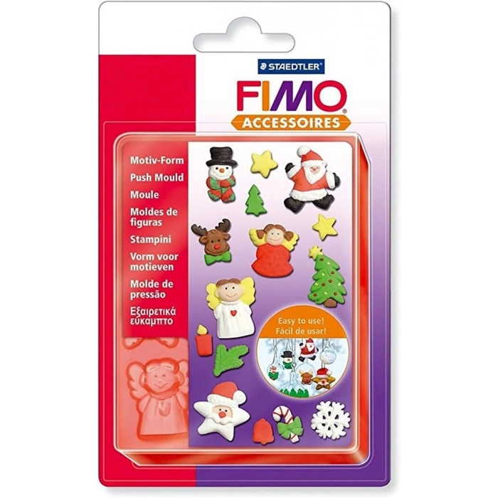 Staedtler Fimo Push Mould Esnek Silikon Polimer Kil Kalıbı NOEL