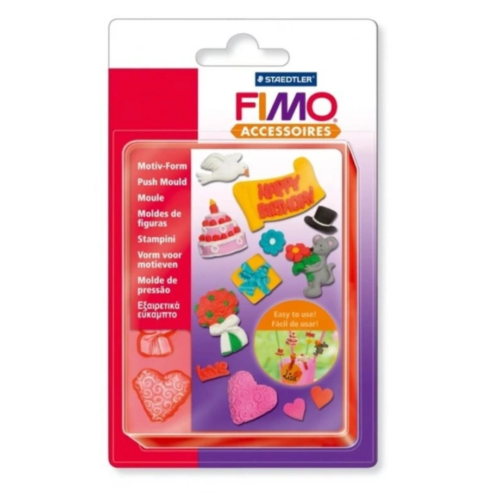 Staedtler Fimo Push Mould Esnek Silikon Polimer Kil Kalıbı PARTİ ZAMANI