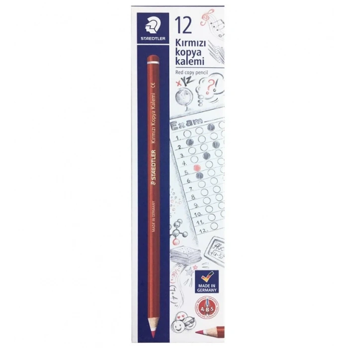 Staedtler Kırmızı Kopya Kalemi 12 Adet