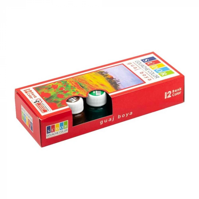 Südor Guaj Boya Cam Şişe 12li Takım