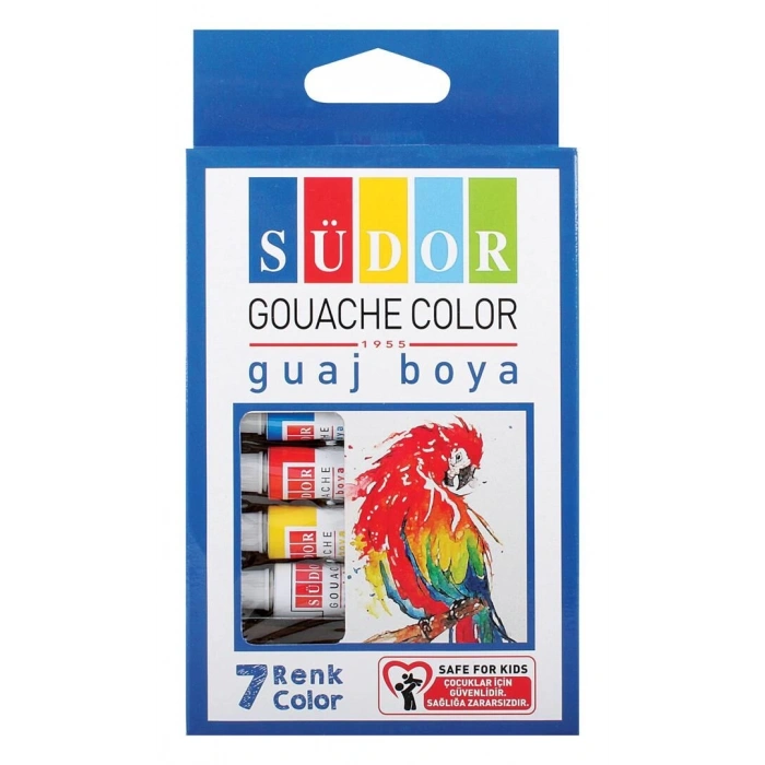 Südor Guaj Boya Seti 7 Renk x 8.5 ml. Tüp