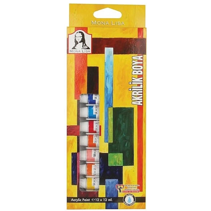 Südor Mona Lisa Akrilik Boya Seti 12 Renk x 12 ml. Tüp