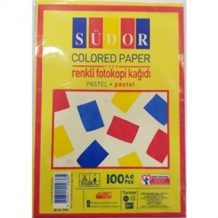 Südor Renkli Fotokopi Kağıdı Pastel Renkler 100 Adet