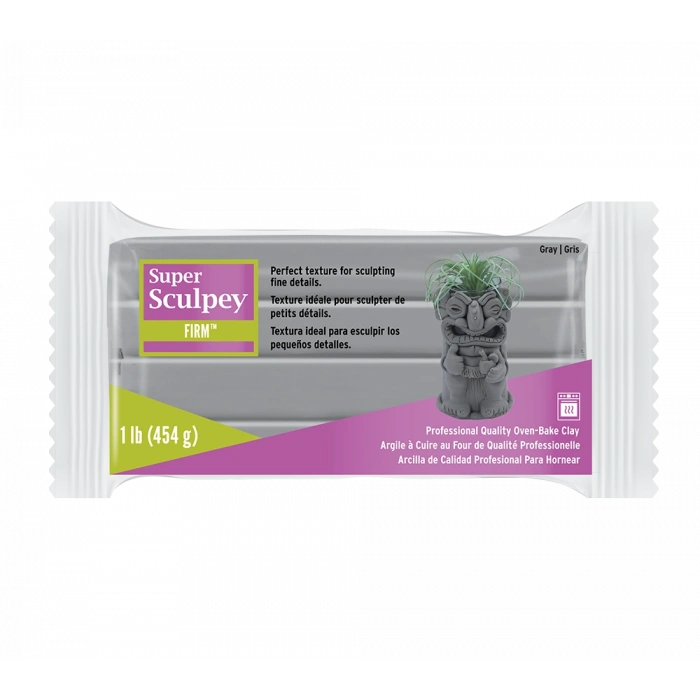 Super Sculpey Firm Fırınlanabilir Heykel Seramik ve Model Hamuru 454 gr. GRİ