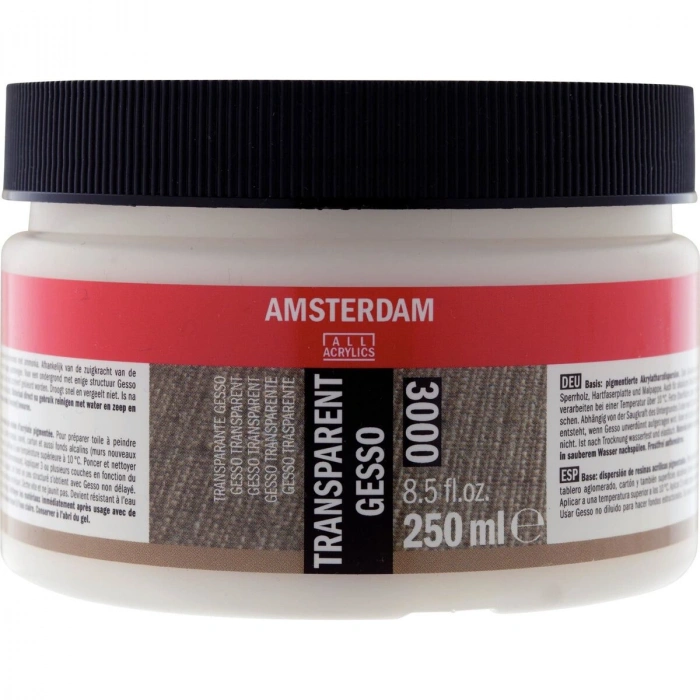 Talens Amsterdam 3000 Transparan Şeffaf Gesso 250 ml.
