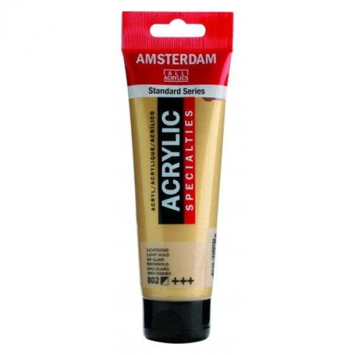 Talens Amsterdam Akrilik Boya 120 ml. 802 Light Gold (Metalik)