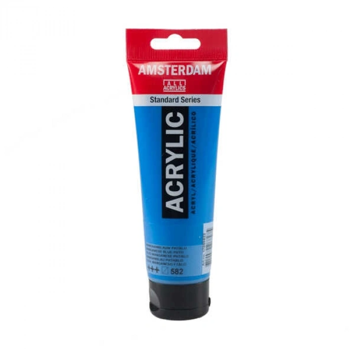 Talens Amsterdam Akrilik Boya 120 ml. 582 Manganese Blue Phthalo