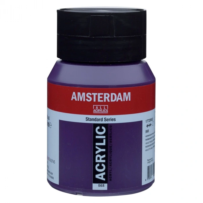 Talens Amsterdam Akrilik Boya 500 ml. 568 Permanent Blue Violet