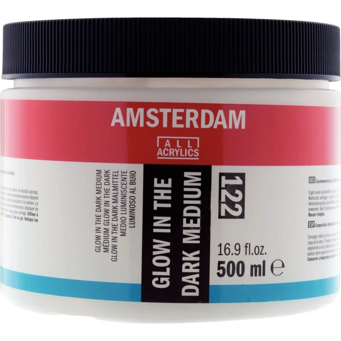 Talens Amsterdam Glow In The Dark Medium 122 Karanlıkta Parlayan Medyum 500 ml.