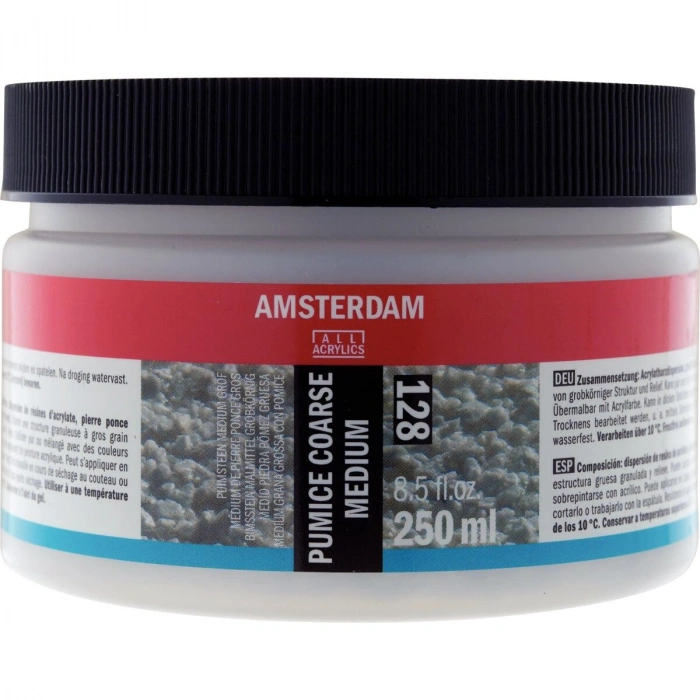 Talens Amsterdam Pumice Coarse Medium Süngertaşı 128 Kalın Grenli Medyum 250 ml.