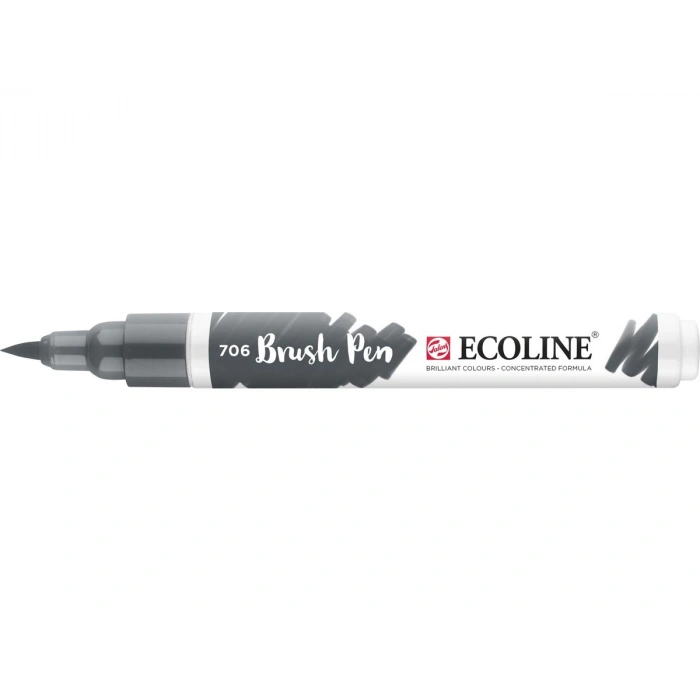 Talens Ecoline Brush Pen Fırça Uçlu Kalem 706 Deep Grey