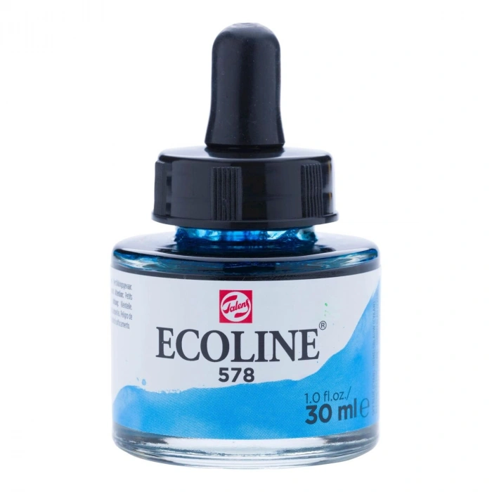 Talens Ecoline Sıvı Suluboya 30 ml. 578 Sky Blue Cyan