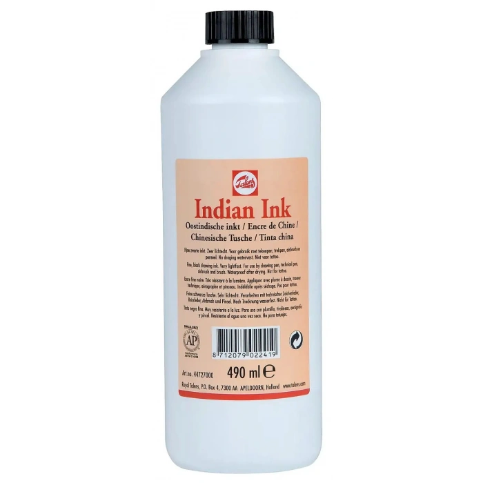 Talens Indian Ink Siyah Çini Mürekkebi 490ml