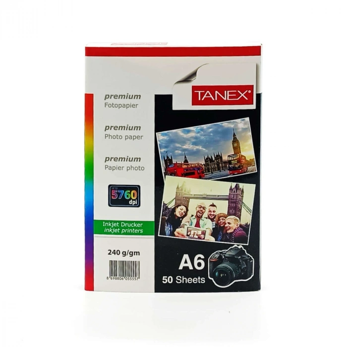 Tanex Premium Fotoğraf Kağıdı 240 gr. A6 50li