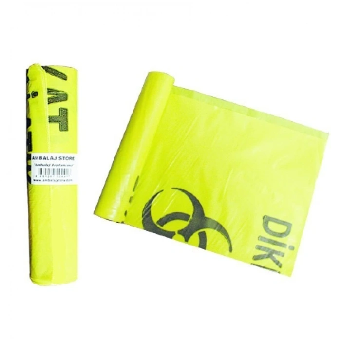 Tehlikeli Atık Poşeti Rulo 75x90 Battal Boy ( 20 rulo)