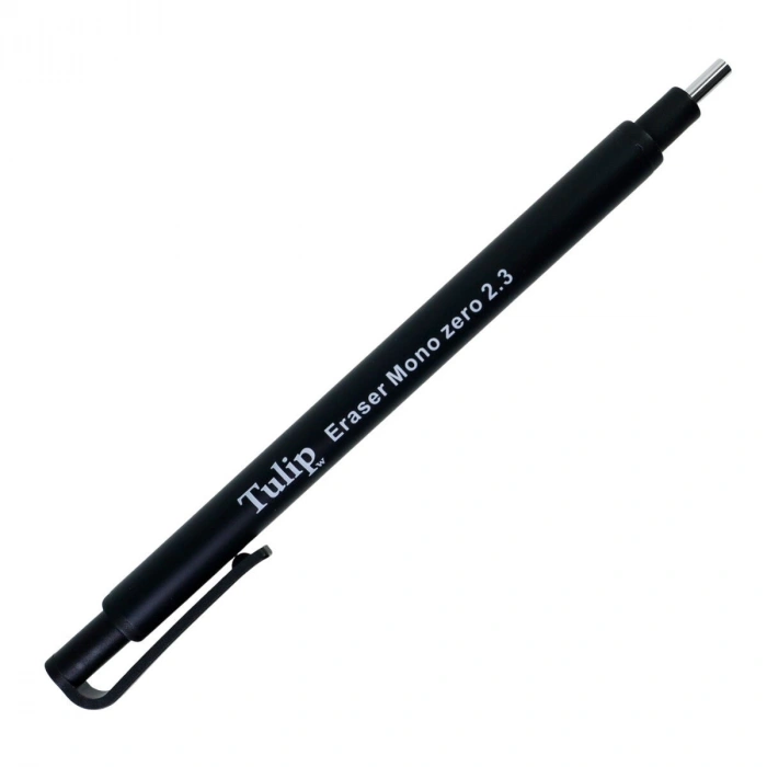 Tenwin Mono Zero 2.3mm Yuvarlak Uç Kalem Silgi Siyah