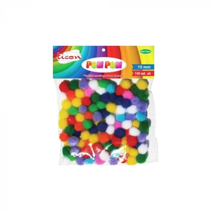 Ticon Ponpon Pastel 10 mm 100lü