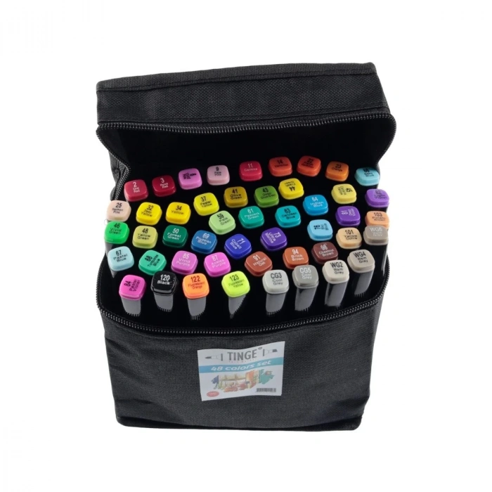Tinge Art Marker Bez Çantalı Seti 48li