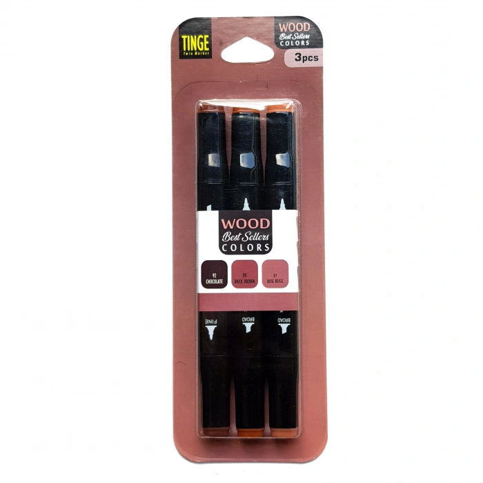 Tinge Marker 3lü Wood Set