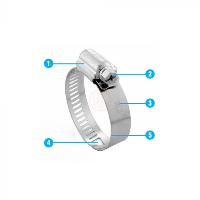 Tork Ayarlı Hortum Kelepçe C Tip 14 mm Band Genişliği 19 - 26 mm 3/4 - 1 1/3 inch