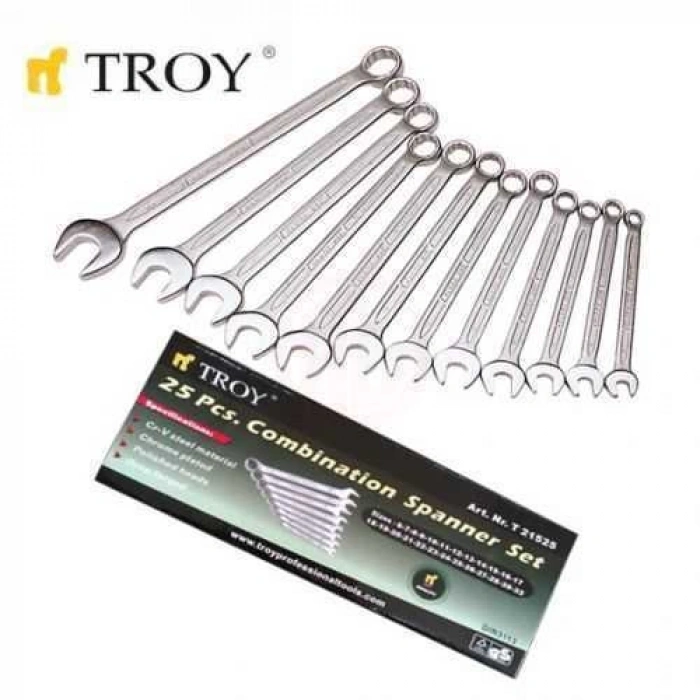 Troy 21512 Kombine Anahtar Takımı (12 Parça, 6-22mm)