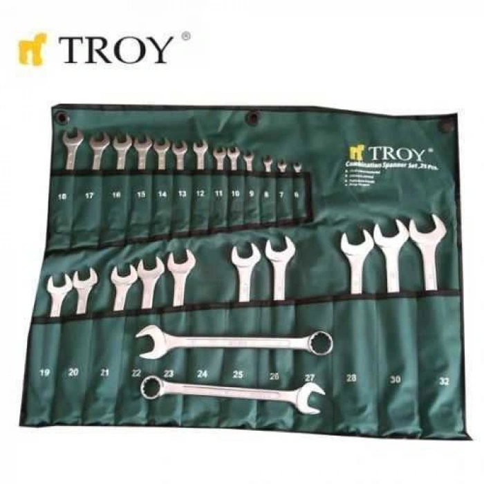 Troy 21525 Kombine Anahtar Takımı (25 Parça, 6-32mm)