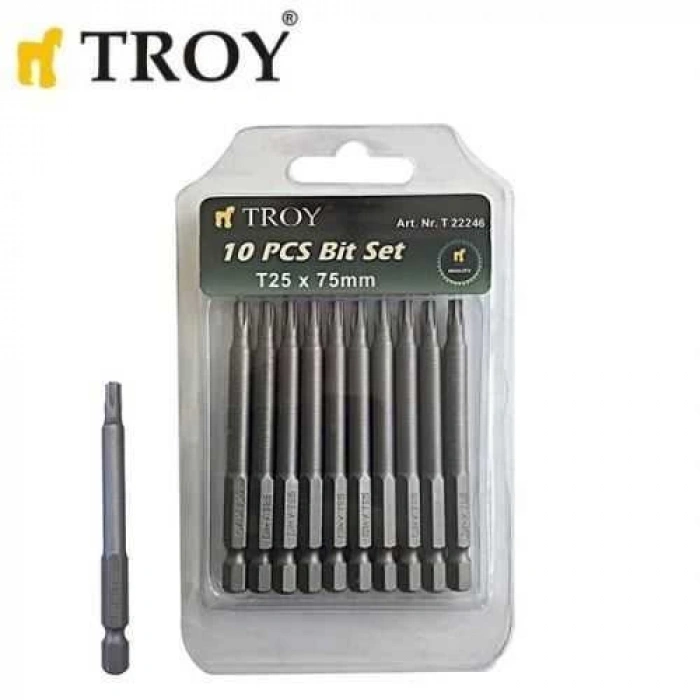 Troy 22246 Torx Bits Uç Seti (T 25x75mm)