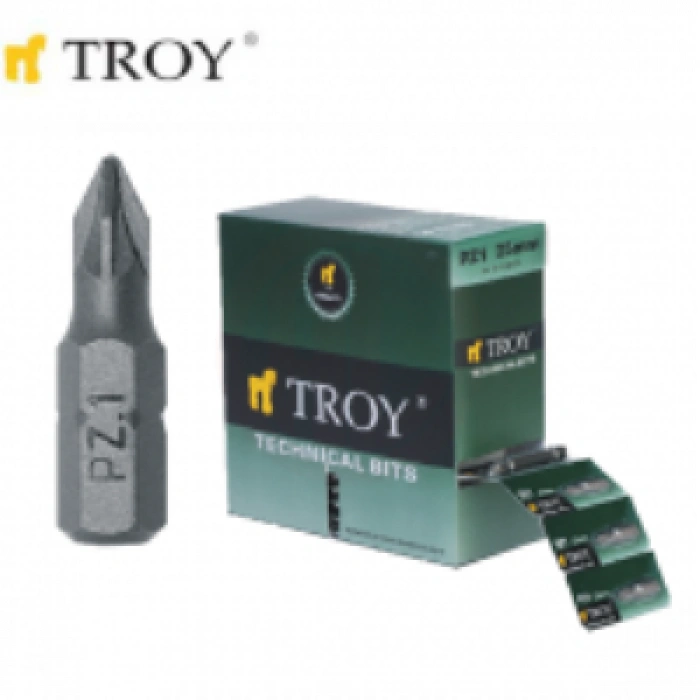Troy 22253 Bits Uç Seti (PZ1x25mm, 50Adet)